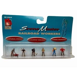 Life Like 1690 HO Scene Master Railroad Workers Hand Painted Figures (Set of 6)